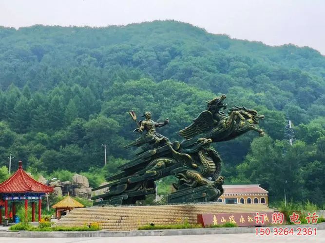 南岗夸父逐日雕塑，铸铜神话人物雕塑
