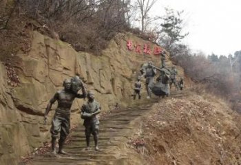 安徽公园愚公移山铜雕完工